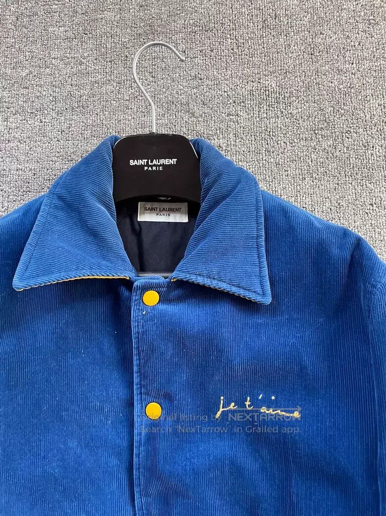 Saint Laurent Paris Saint Laurent Paris Embroidered Blue Corduroy Quilted Base Size US S / EU 44-46 / 1 - 5 Thumbnail