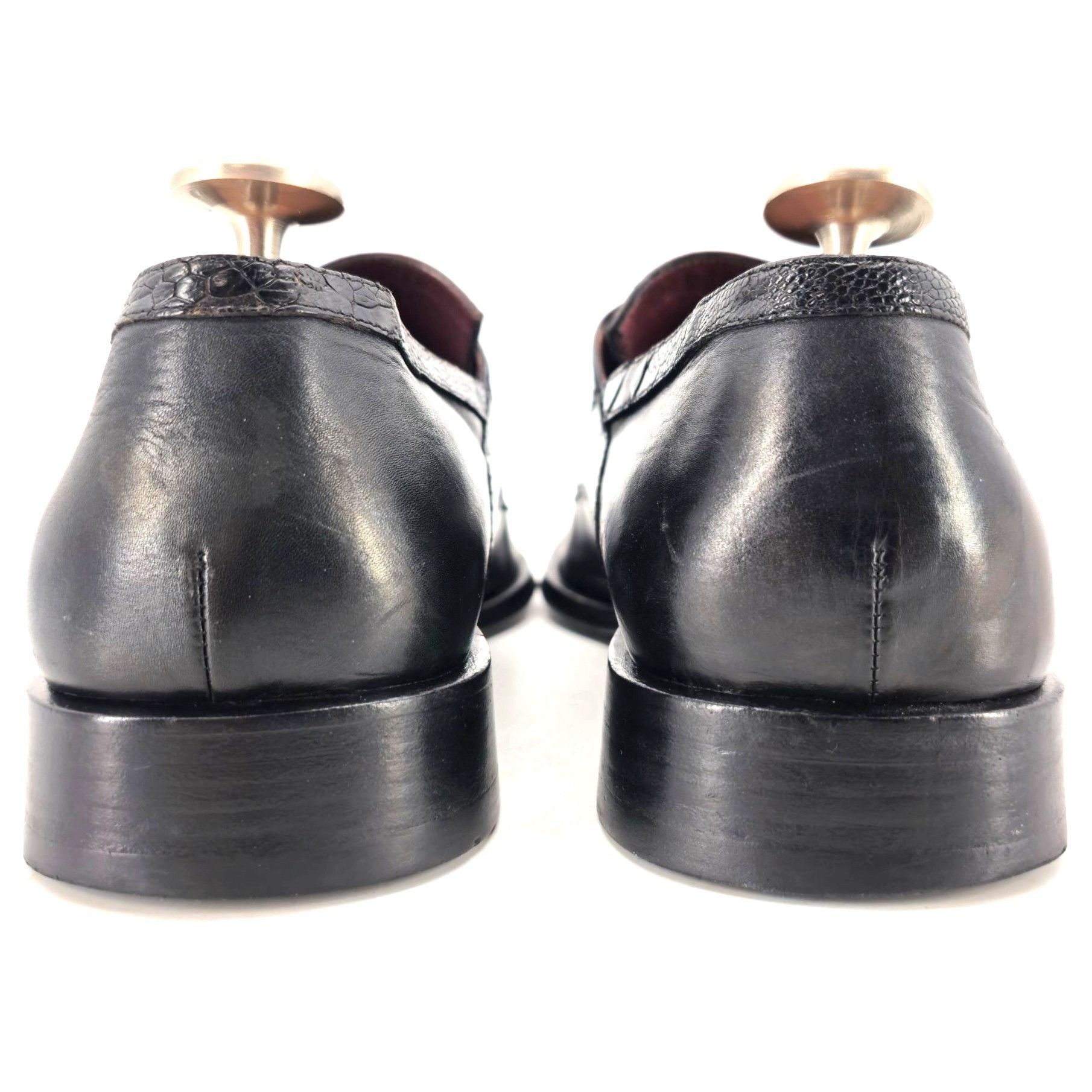 Paciotti Cesare Paciotti Mens 12 Italy Black Leather Alligator Monk Size US 12 / EU 45 - 4 Thumbnail