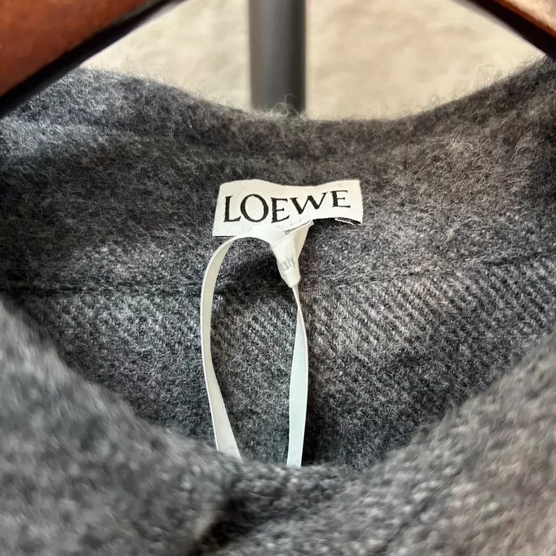 Loewe LOEWE Gray large logo leather jacket with tassels Size XS / US 0-2 / IT 36-38 - 3 Thumbnail