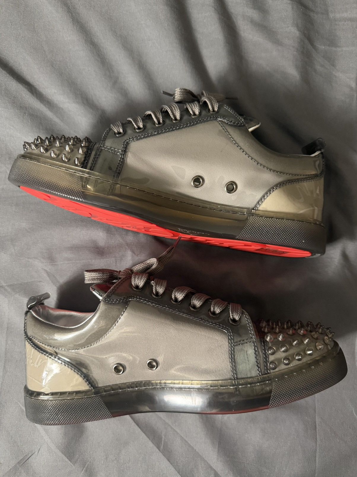 Christian Louboutin Christian Louboutin Gray Xray Low Top Sneakers Sz 40EU/7M US Size US 7 / EU 40 - 2 Thumbnail