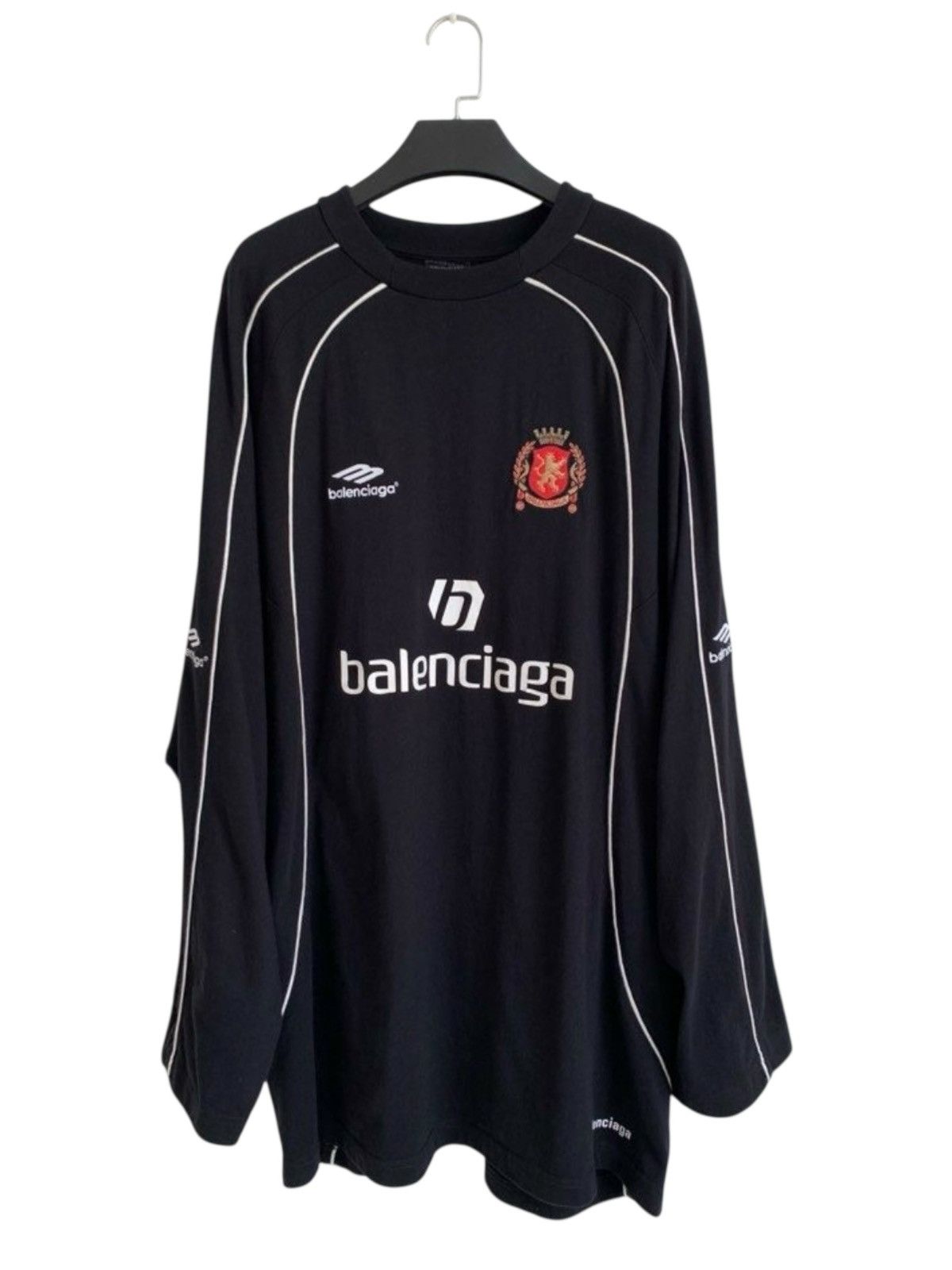 Balenciaga Balenciaga Paris Black Long Sleeve Soccer Jersey | Grailed