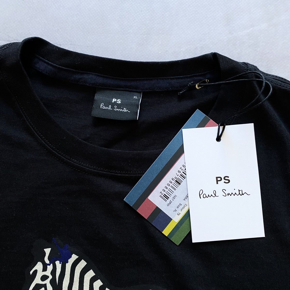 Paul Smith NEW Paul Smith Zebra Big Logo Slim Fit T-Shirt Tee Shirt Size US XL / EU 56 / 4 - 4 Thumbnail