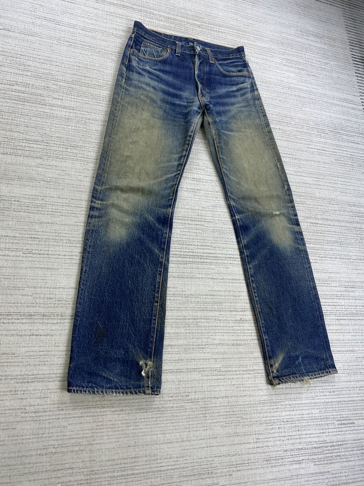 Denime × Vintage Vintage Denime Japan Selvage Distressed Jeans Denim Pants Size US 29 - 4 Thumbnail