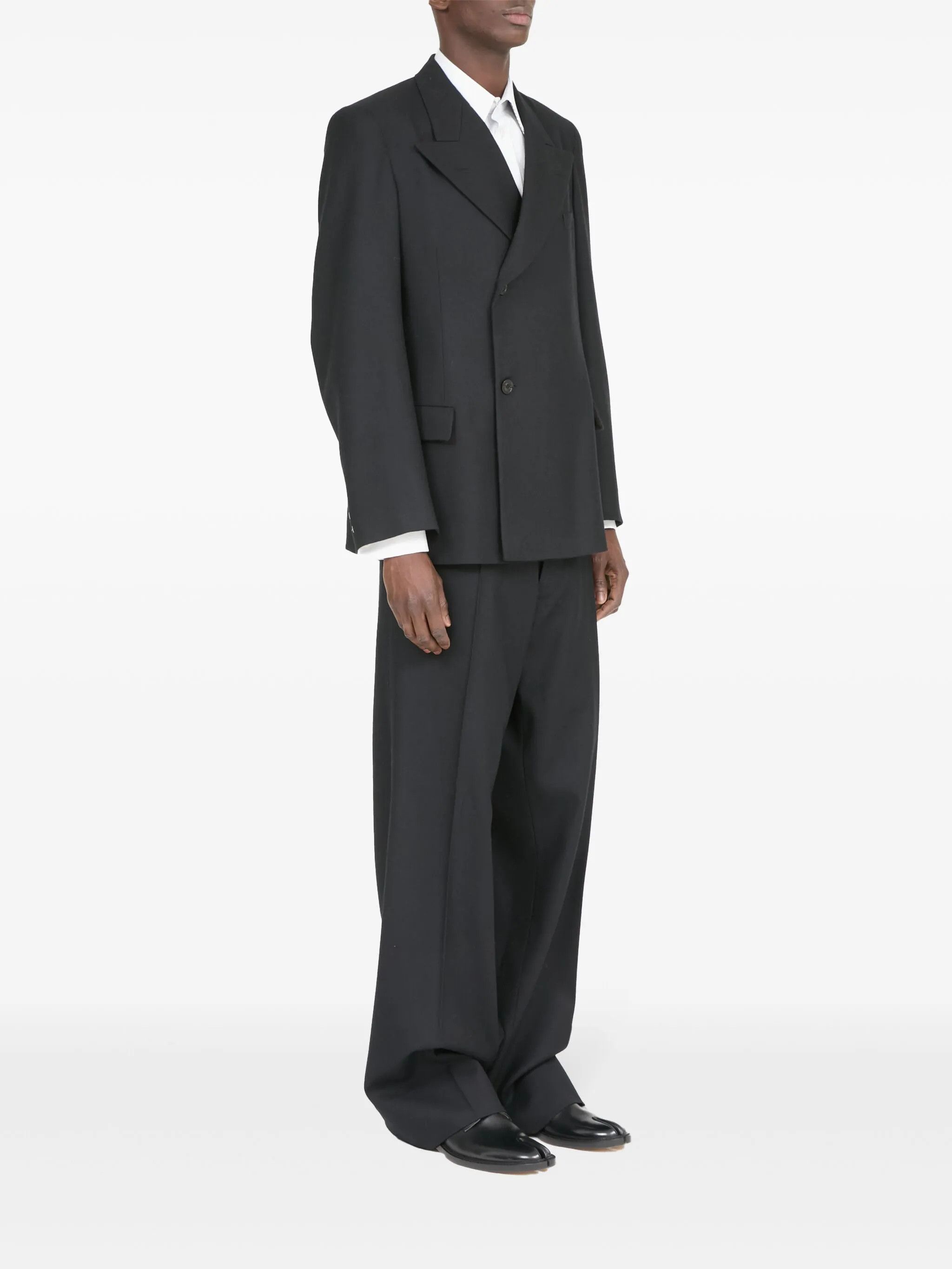 Maison Margiela o1w1db10226 Single-breasted Wool Blazer in Black Size US M / EU 48-50 / 2 - 3 Thumbnail