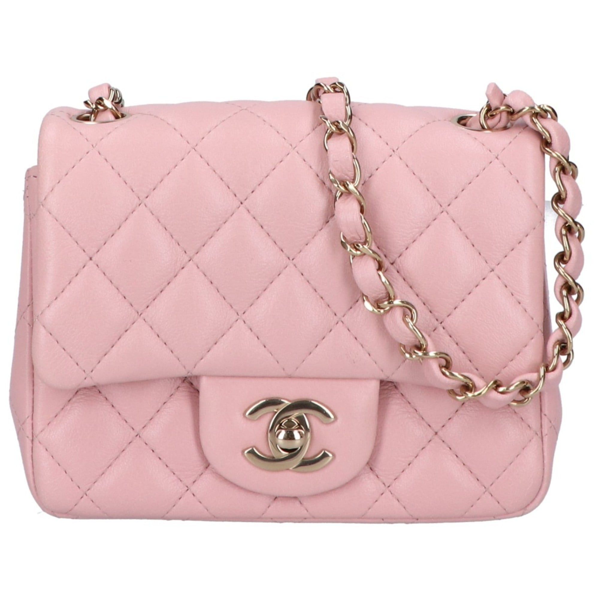 CHANEL Mini Matelasse Lambskin IC Shoulder Bag Pink Women's