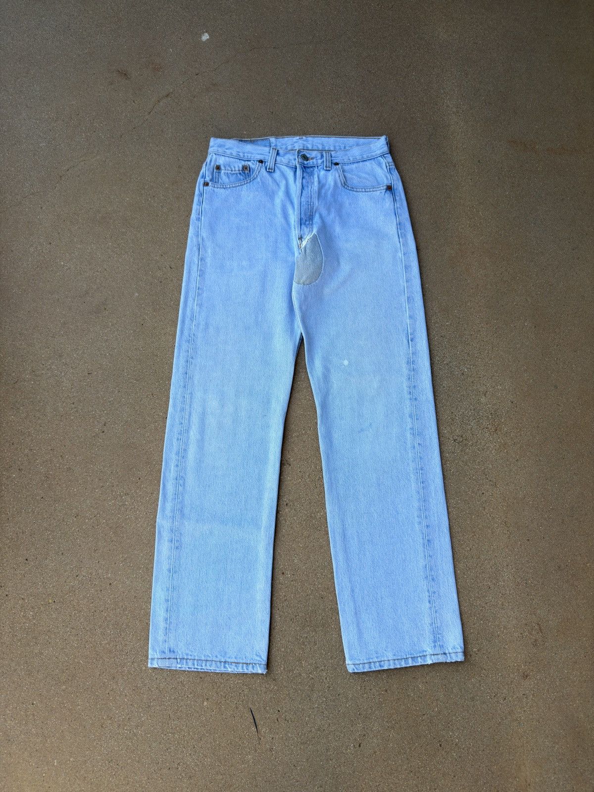 Levi's Vintage 80s Levi’s 501xx Buttonfly Faded Denim Jeans 28x29 Size US 28 / EU 44 - 1 Thumbnail