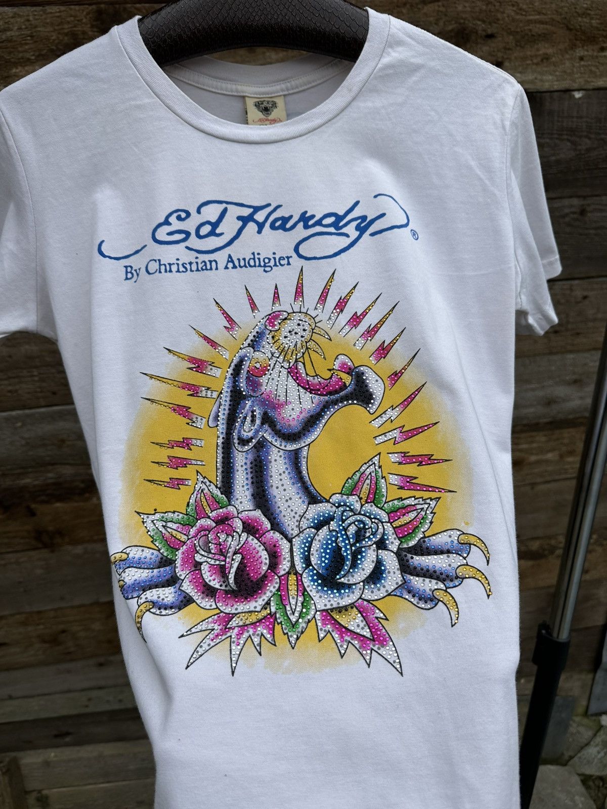 Christian Audigier × Ed Hardy × Japanese Brand Vintage Ed hardy by Christian audigier women's tee T-shirt Size XL / US 12-14 / IT 48-50 - 2 Thumbnail