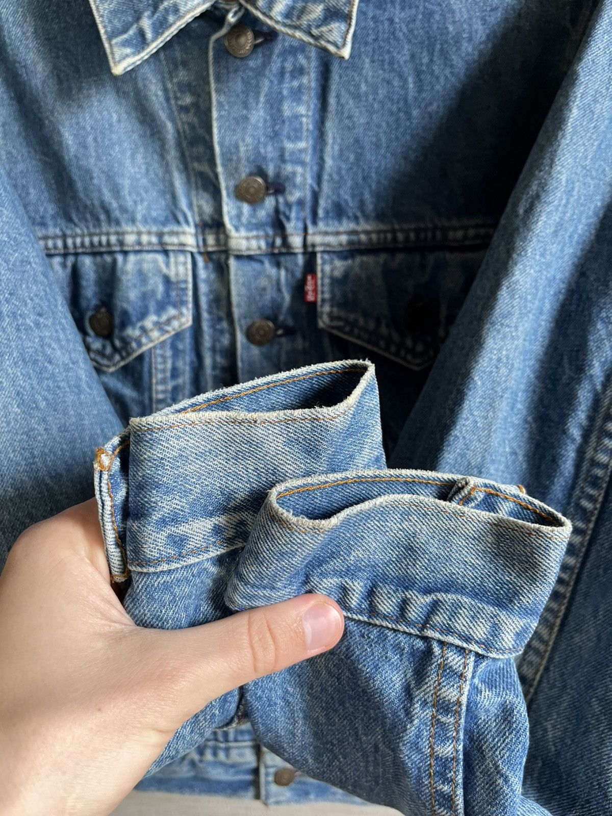 Levi's Vintage Levi's Denim Blue Jean Trucker Jacket Made in USA Size US S / EU 44-46 / 1 - 9 Thumbnail