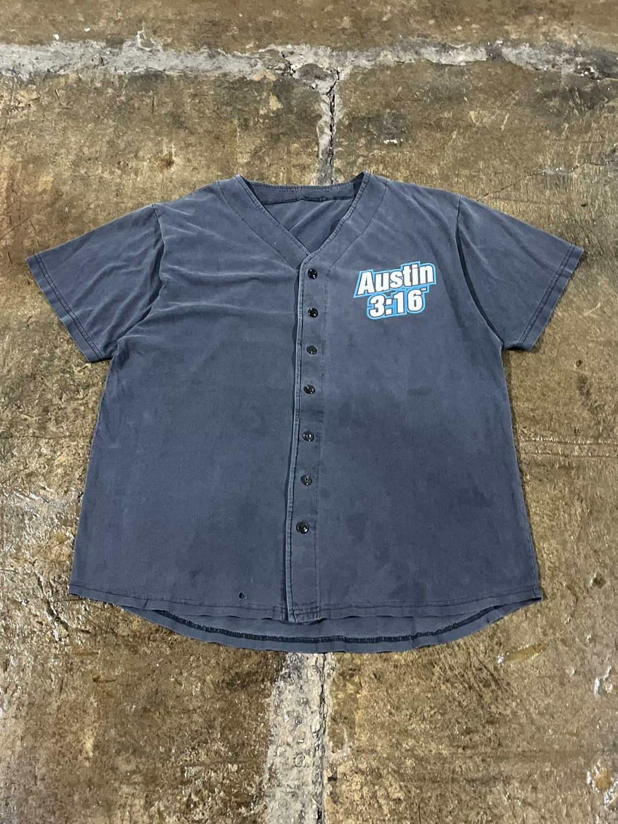 Vintage × WWF Crazy Vintage 90s Stone Cold Steve Austin Baseball Jersey Size US XL / EU 56 / 4 - 2 Thumbnail