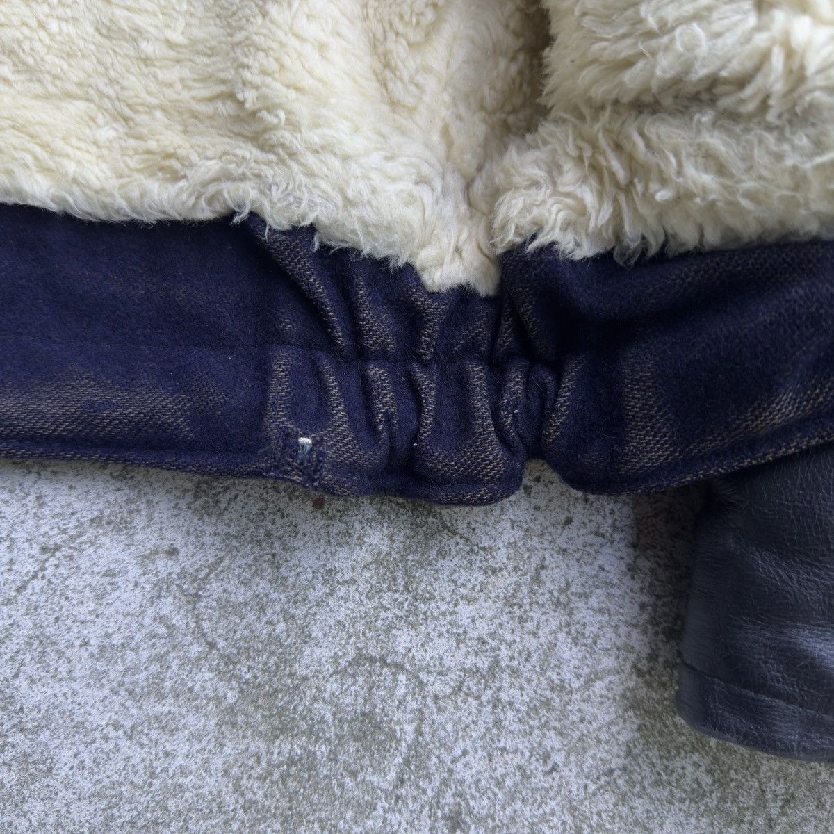 Vintage 40s 50s Leather Horsehide Shearling Jacket ERD Grunge Size US L / EU 52-54 / 3 - 12 Thumbnail