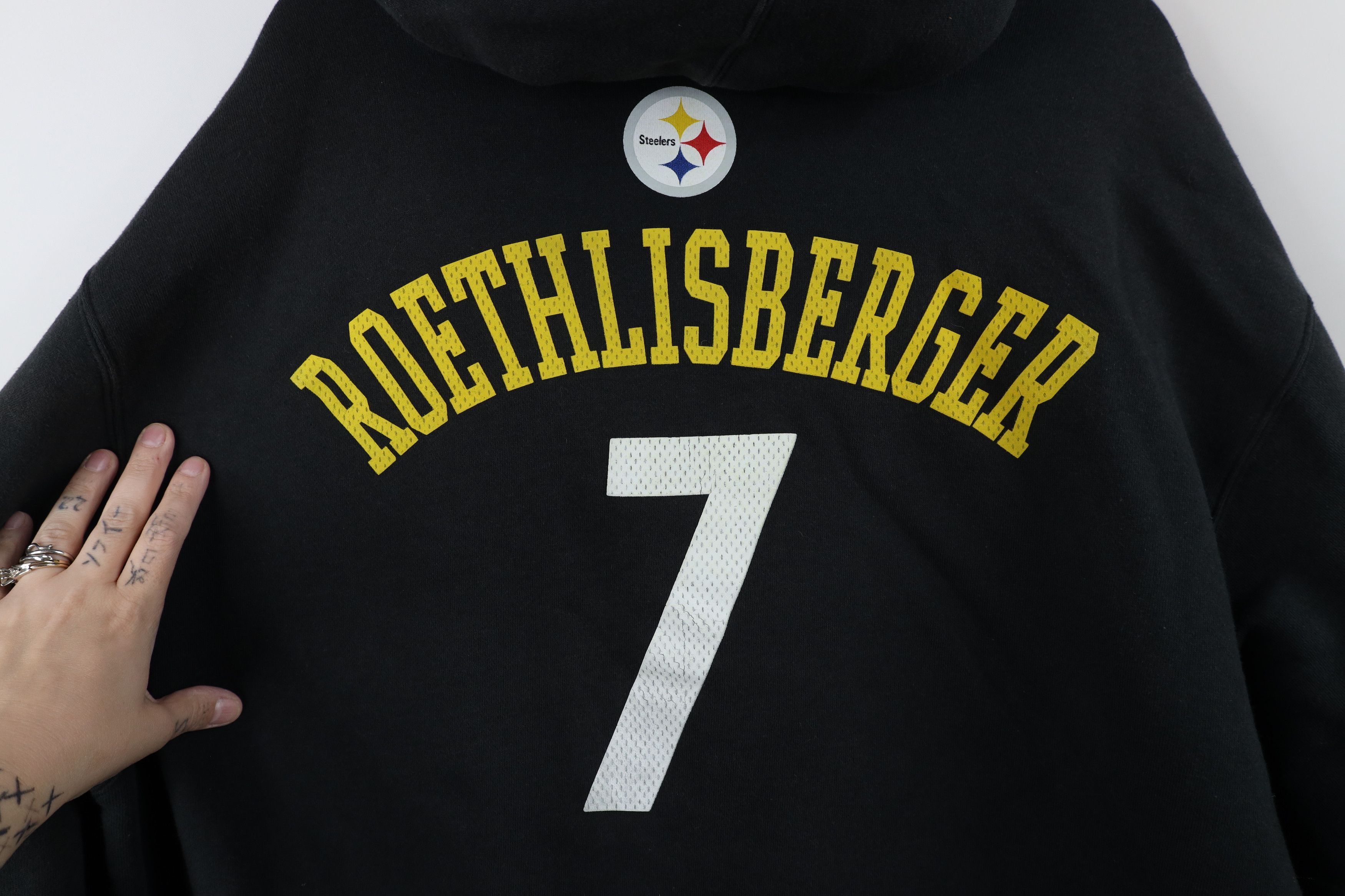 Reebok Vintage Reebok Roethlisberger Pittsburgh Steelers Hoodie Size US L / EU 52-54 / 3 - 11 Thumbnail