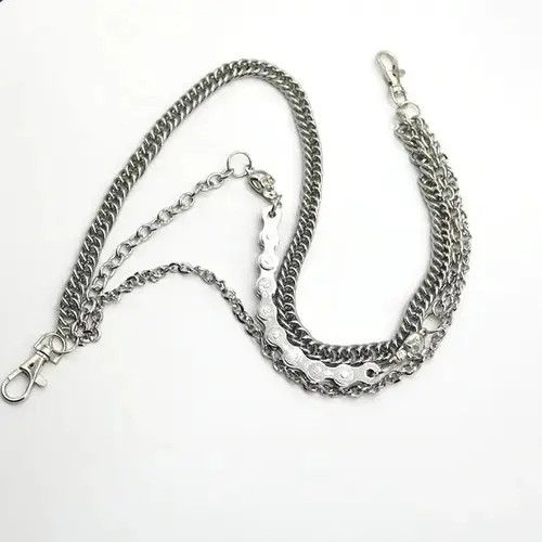 Jewelry Punk Hip Hop Silver Color Metal Skull Waist Pants Chain Size ONE SIZE - 3 Thumbnail