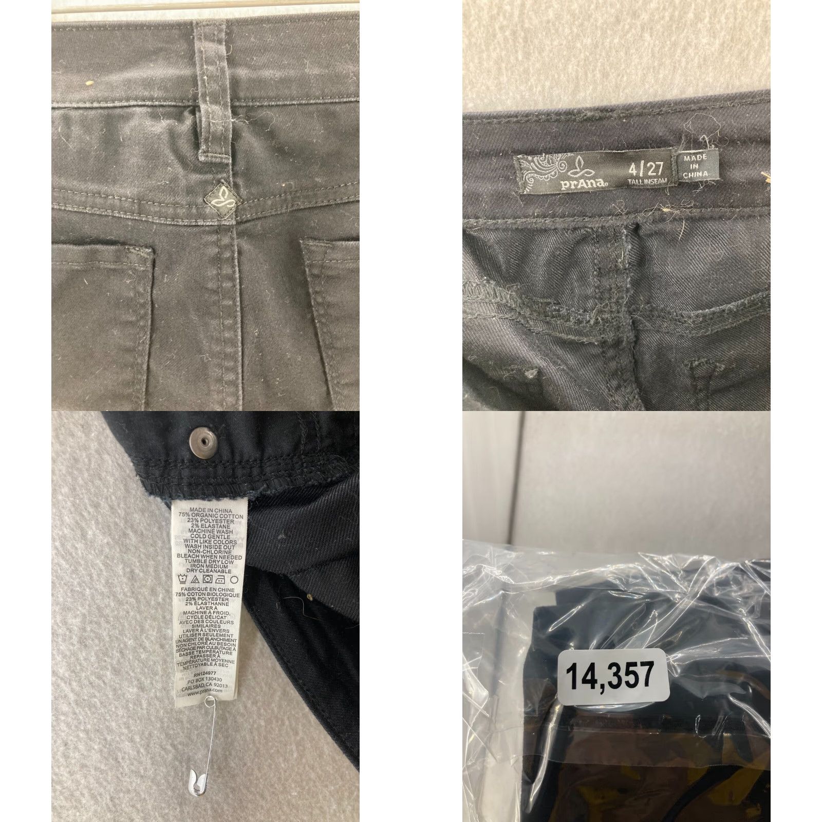 Prana prAna Women's Slim Fit Skinny Black Jeans Low Rise Size 4 Size 27" / US 4 / IT 40 - 8 Thumbnail