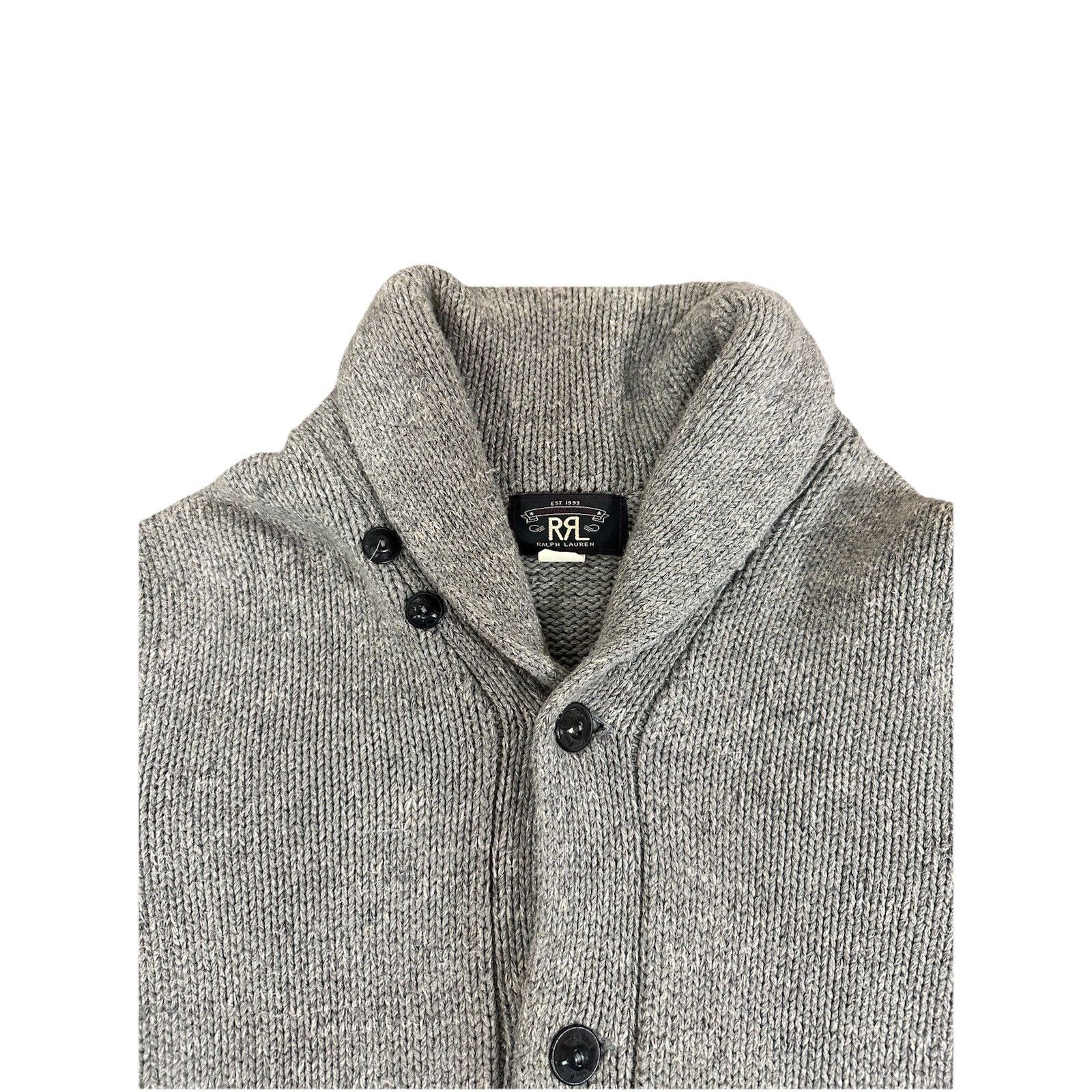RRL Ralph Lauren Vintage RRL Double RL Shawl Cardigan Cable Knit Sweater Amer Size US L / EU 52-54 / 3 - 3 Thumbnail