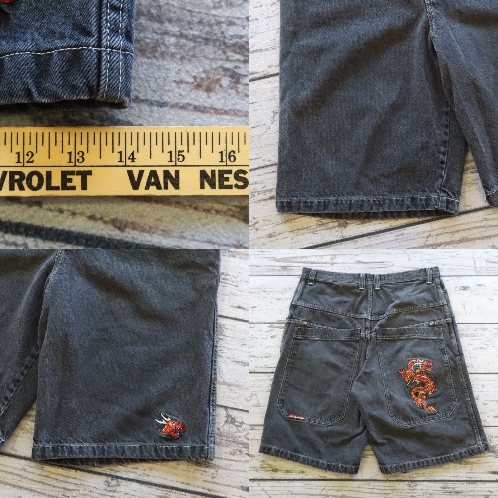 JNCO Vintage JNCO Jeans Dargon Denim Shorts Size 38 Black Men Cargo Cotton 38 Size US 38 / EU 54 - 8 Thumbnail