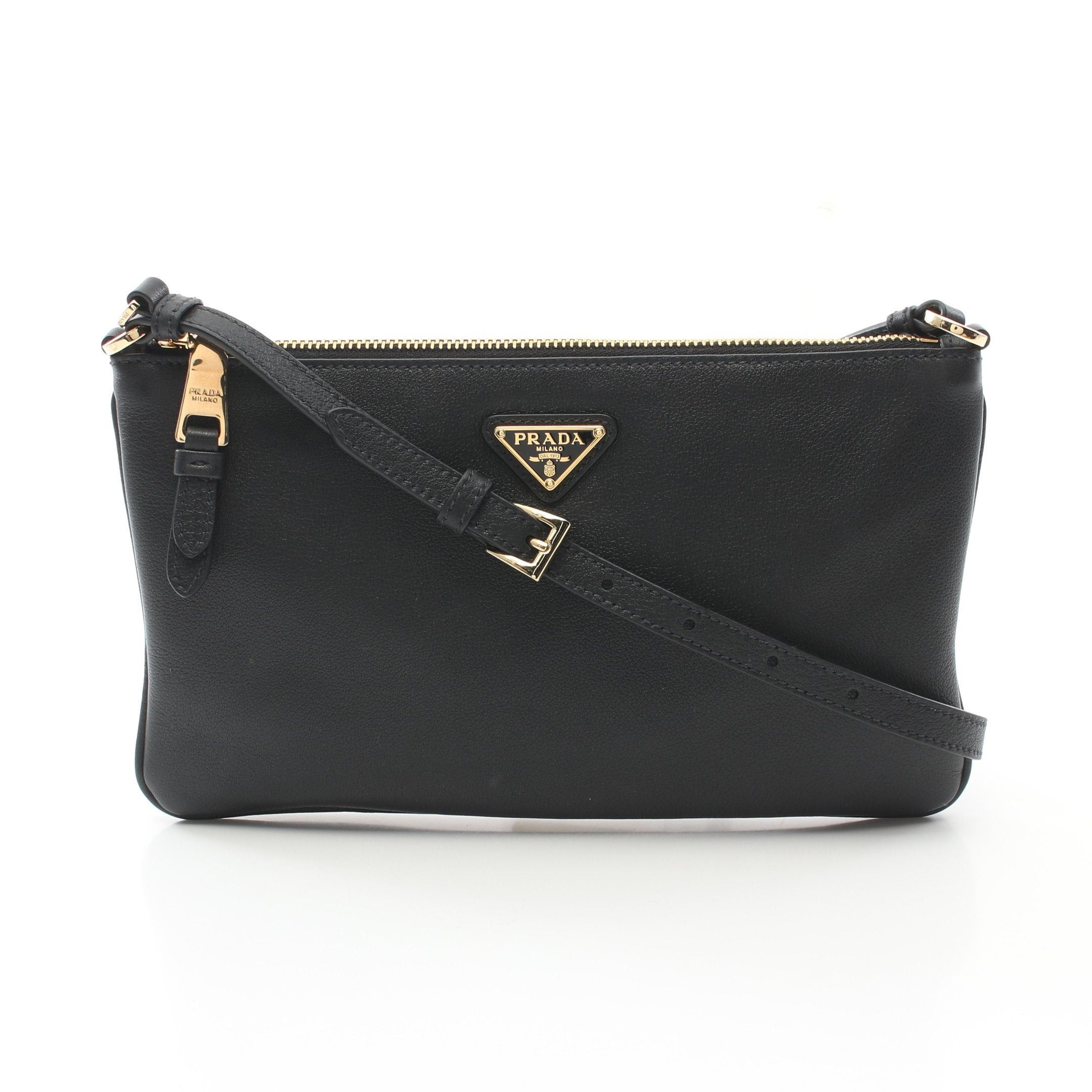 Prada Prada Shoulder Bag Leather Black Size ONE SIZE - 1 Thumbnail