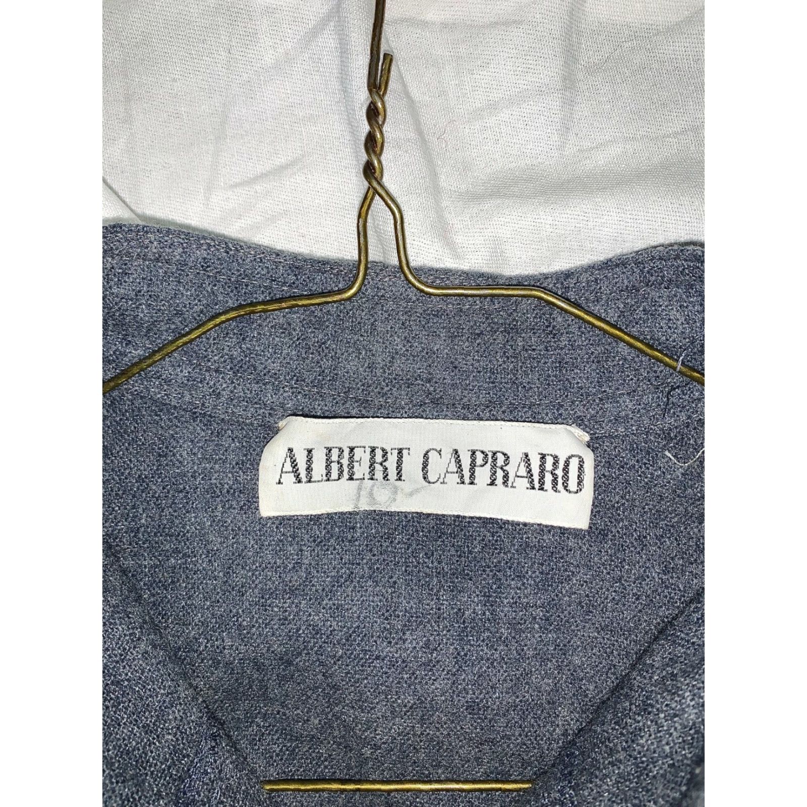 Vintage VINTAGE Designer Albert Capraro Dress VTG Wool Size 6 Gray Size XXS / US 00 / IT 34 - 3 Thumbnail