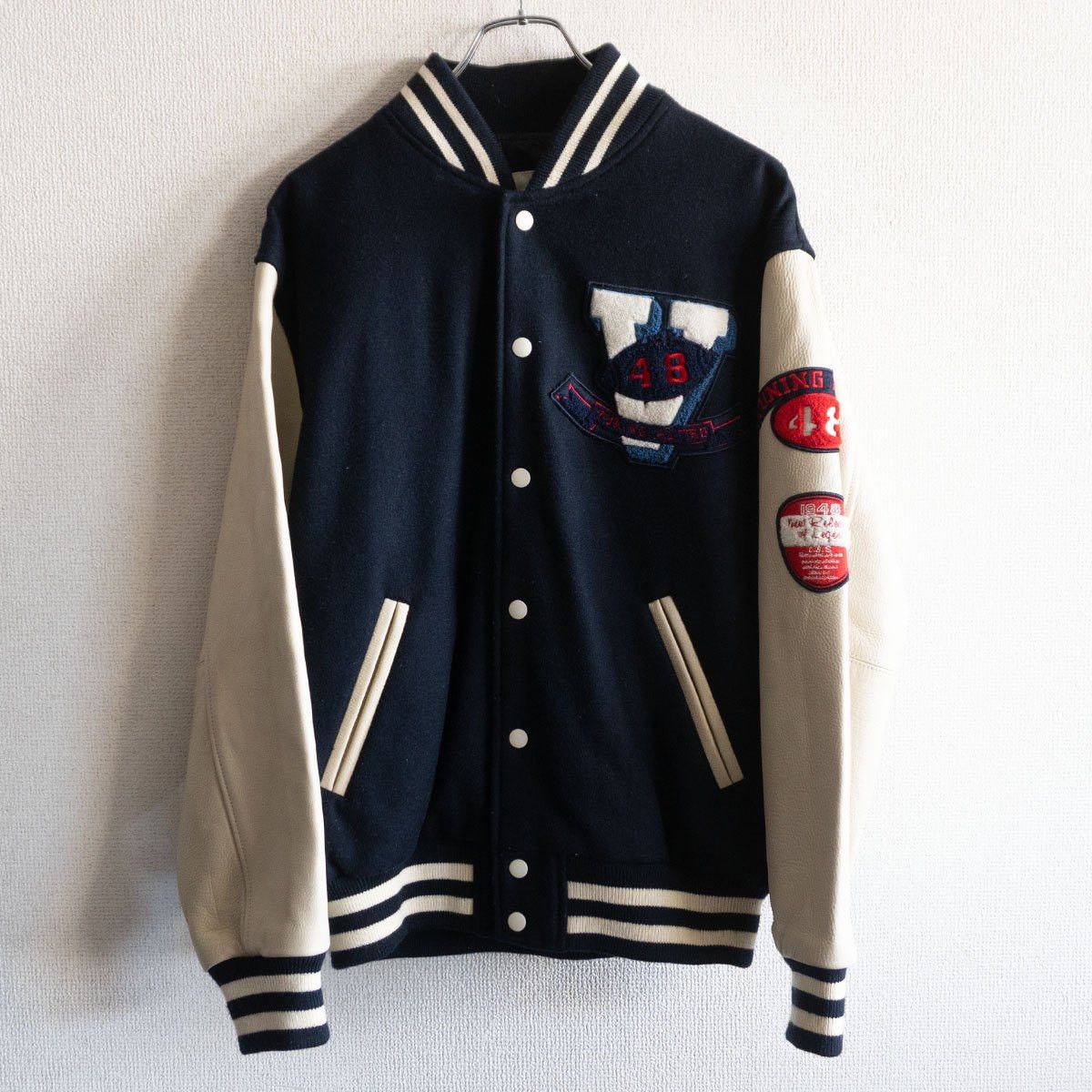Vintage VAN JAC Leather-sleeved varsity jacket Size L Size US L / EU 52-54 / 3 - 1 Thumbnail