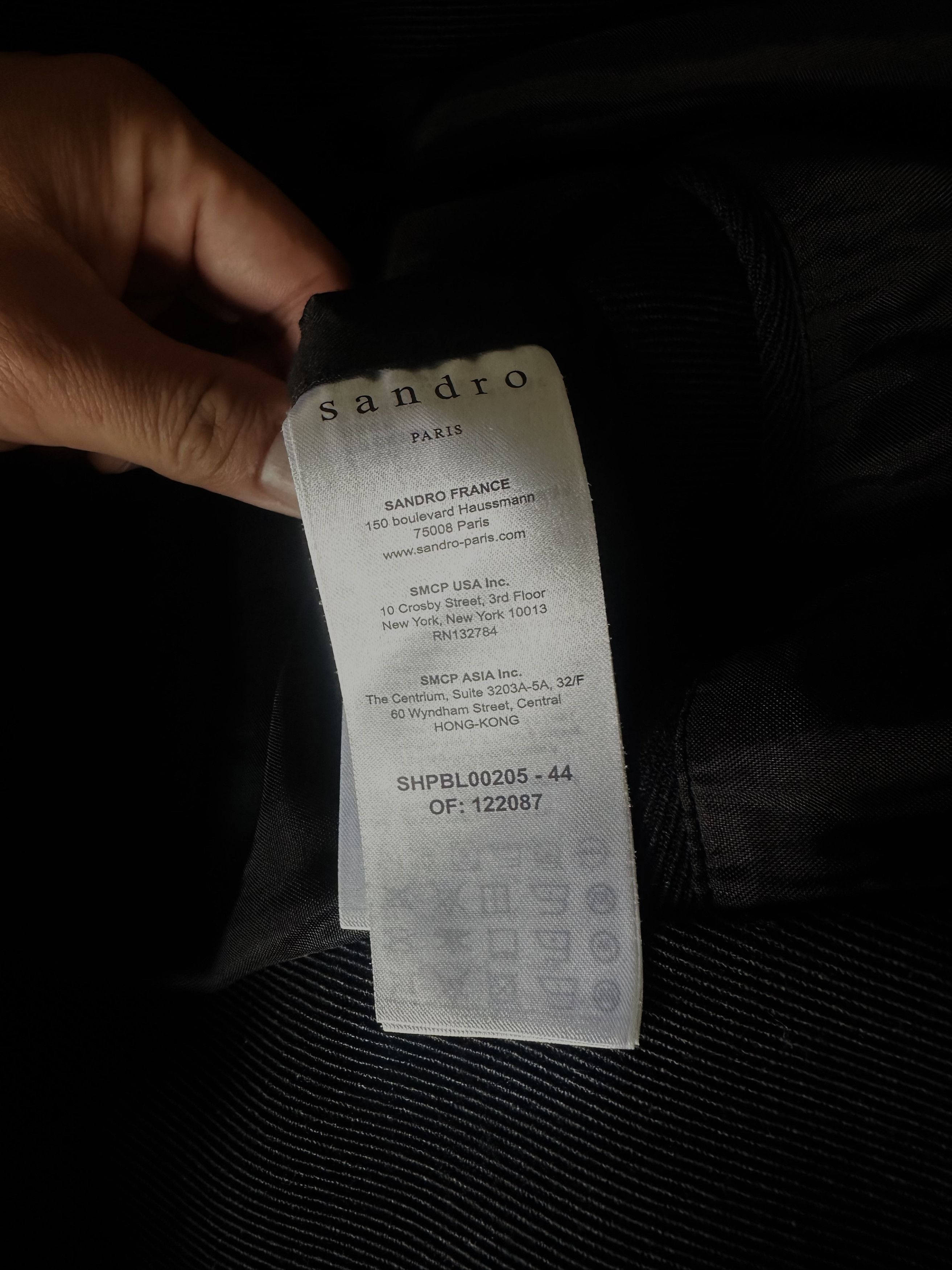 Sandro Sz 44 S - SANDRO - Men's Black Navy Work Flight Jacket Size US S / EU 44-46 / 1 - 7 Thumbnail