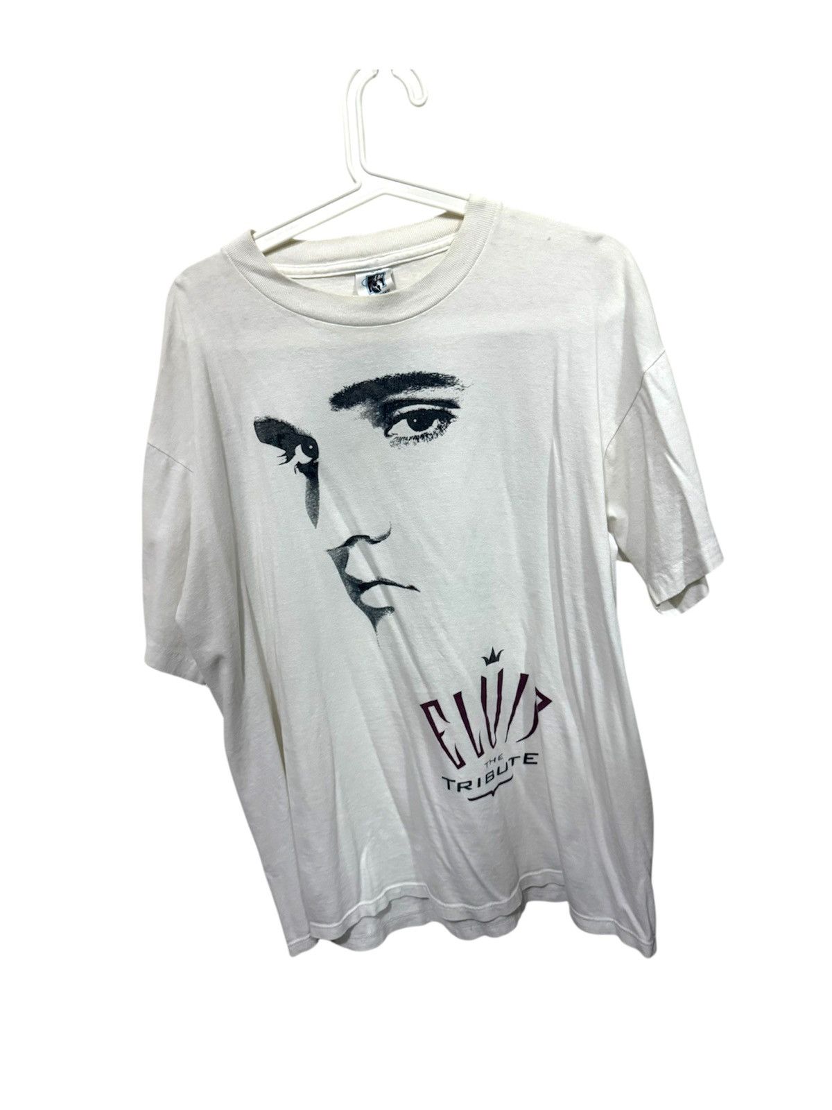 Band Tees × Vintage Vintage 90s Elvis the Tribute T Shirt Size US XL / EU 56 / 4 - 1 Thumbnail