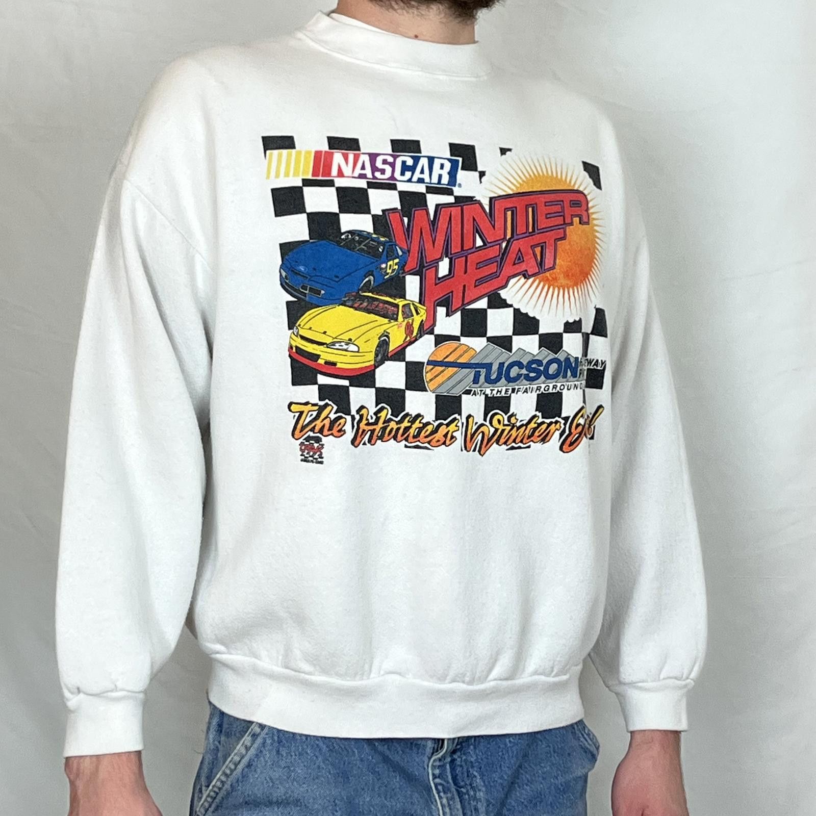 NASCAR VTG 90S NASCAR WINTER HEAT RACING GRAPHIC WHITE SWEATSHIRT L Size US L / EU 52-54 / 3 - 2 Thumbnail
