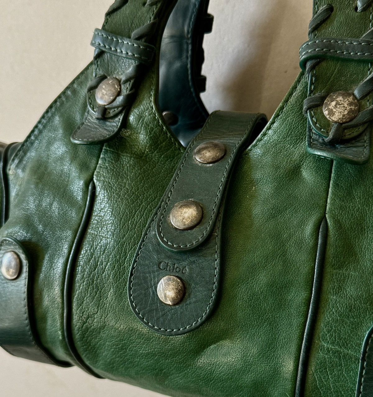 Chloe Chloe - 2000’s - Phoebe Philo - Green Leather Silverado Bag Size ONE SIZE - 3 Thumbnail