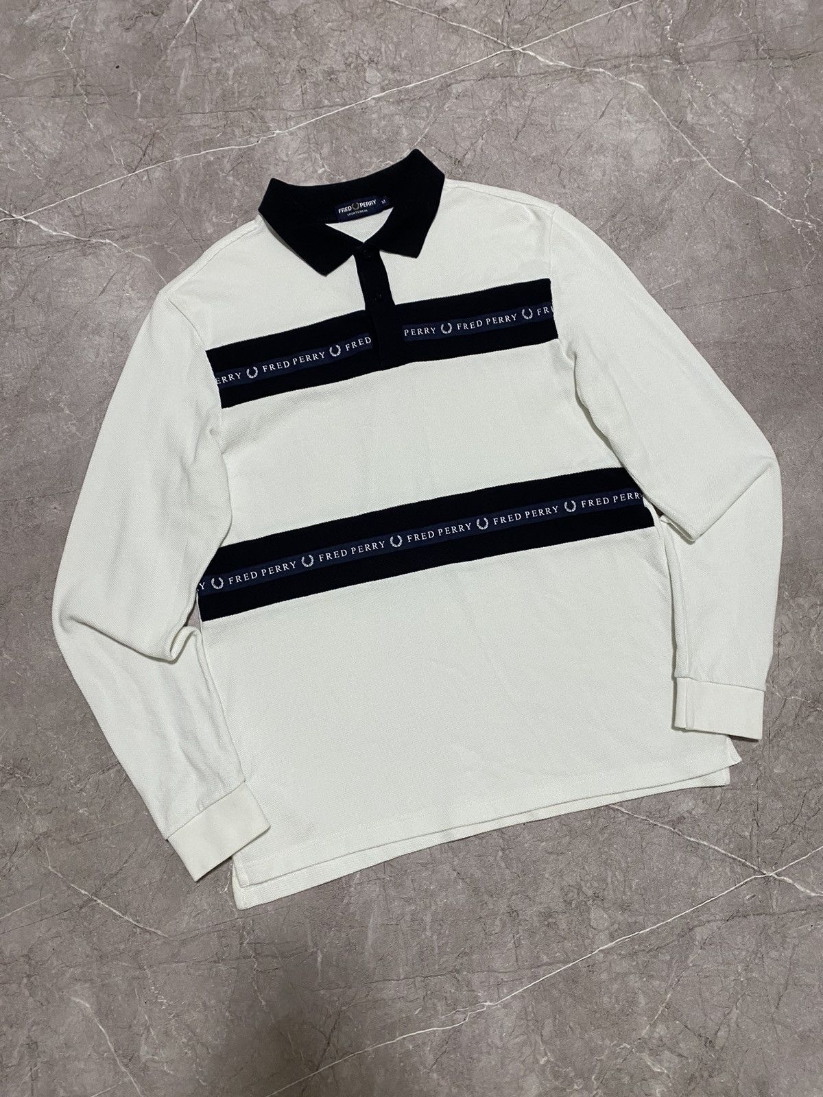 Fred Perry Vintage Y2K Sportswear Fred Perry Long Sleeve Polo T Shirt Size US M / EU 48-50 / 2 - 1 Thumbnail