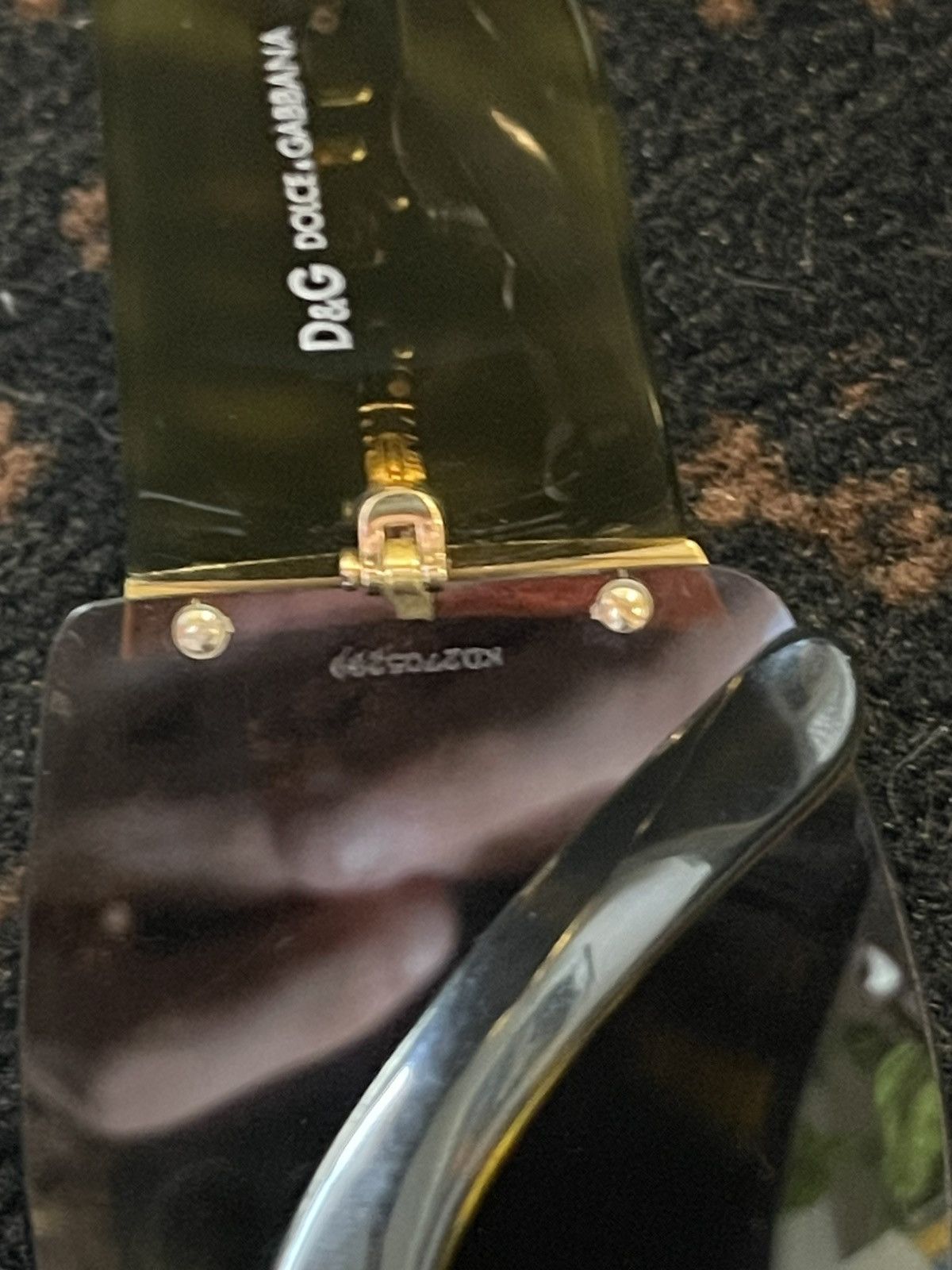 Dolce & Gabbana Black/ Gold Unisex Dolce & Gabbana D&G8093 Y2K Sunglasses Size ONE SIZE - 6 Thumbnail
