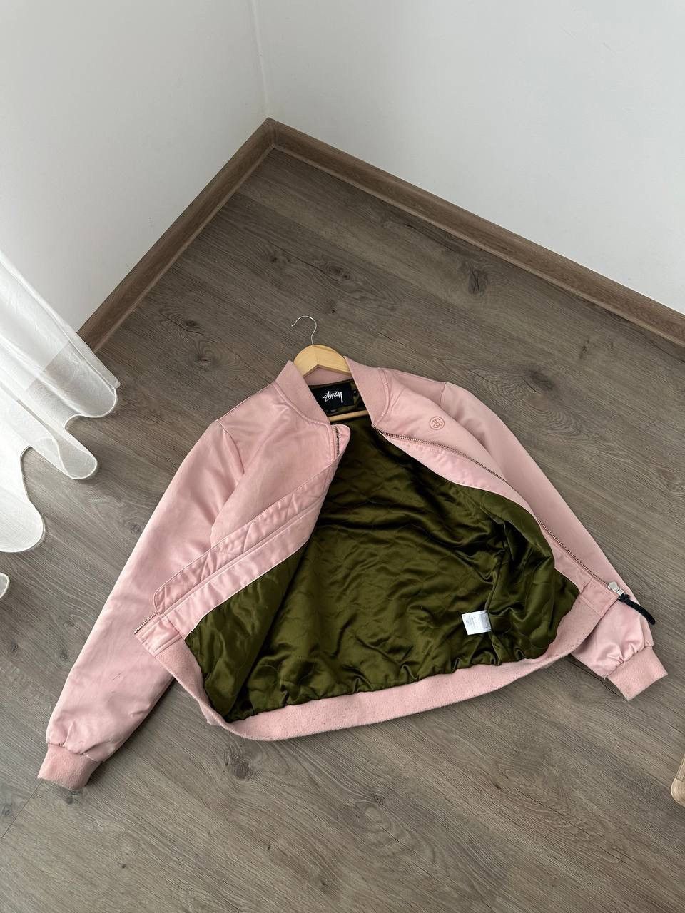 Stussy × Vintage Vintage Stussy Pink Distressed Bomber Jacket Size M / US 6-8 / IT 42-44 - 16 Thumbnail