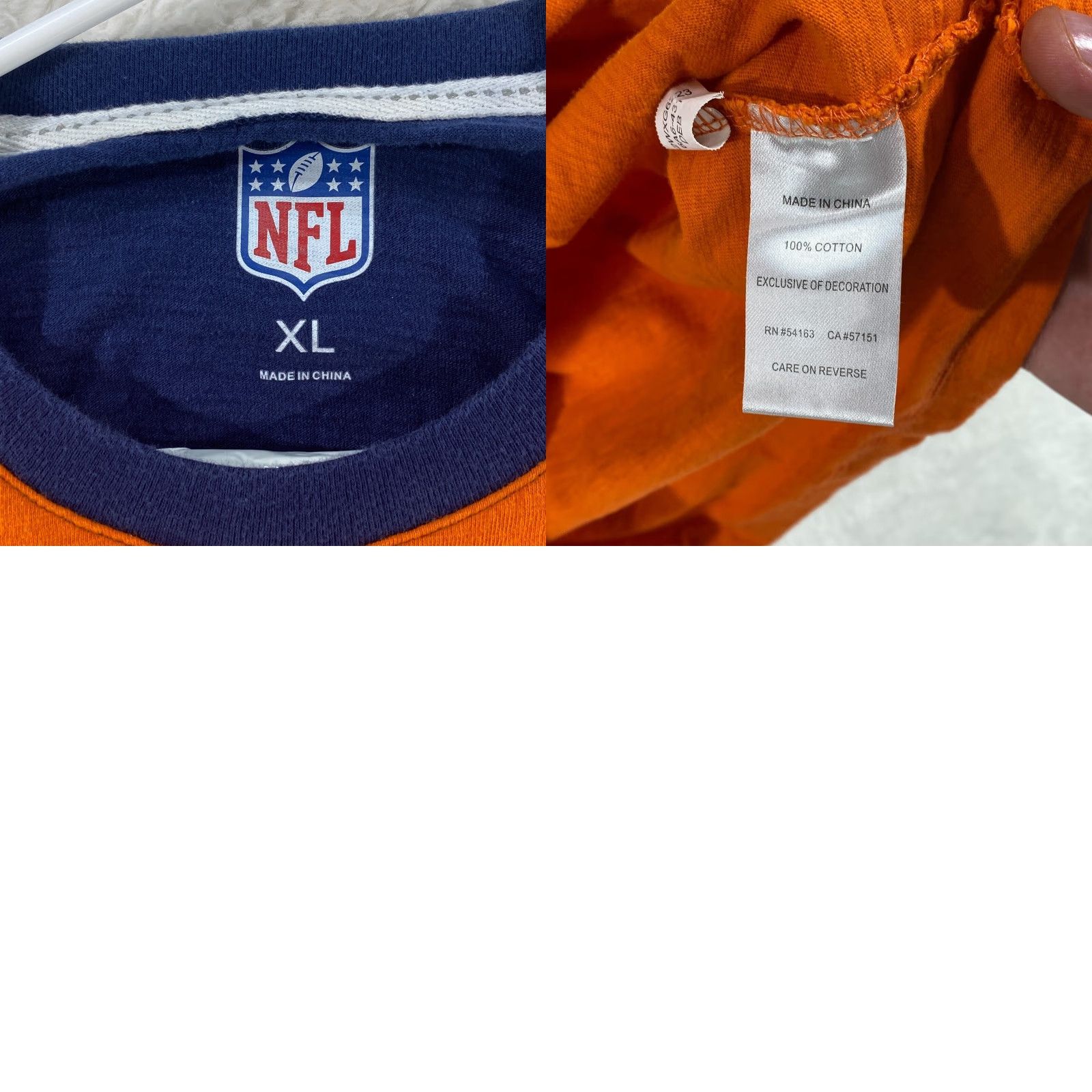 NFL VINTAGE Denver Broncos NFL Football Long Sleeve Game Day T-Shirt Mens SZ XL Orange Blue Size US XL / EU 56 / 4 - 8 Thumbnail