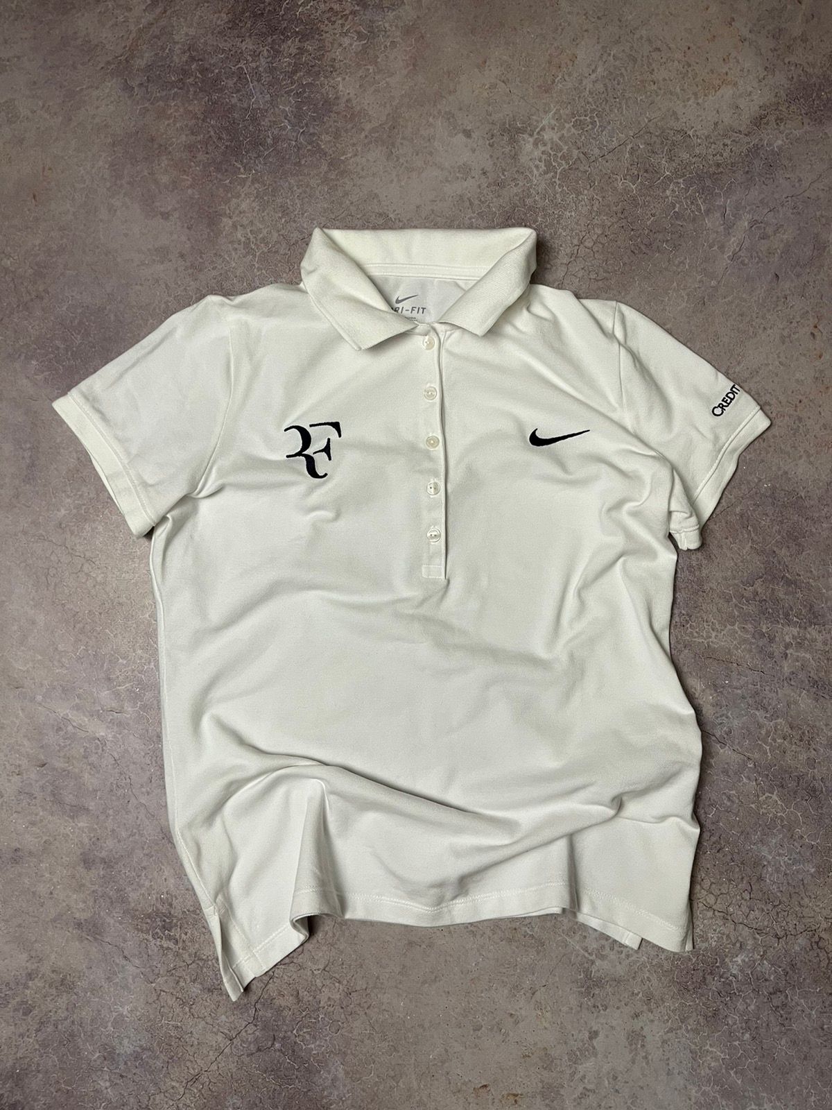 Pre-owned Nike Roger Federer Rf Polo Tee Shirt Tennis Court In White