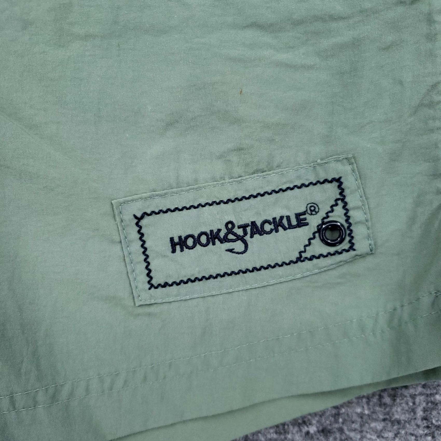 Vintage Hook & Tackle Shorts Mens S Small Green Cargo Drawstring Utility Fishing Outdoor Size US 29 - 3 Thumbnail