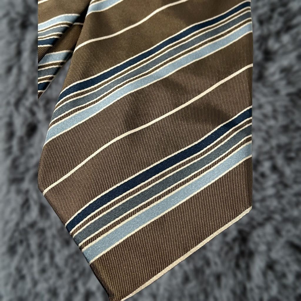 VINTAGE Giorgio Armani Tie Striped 100% Silk Made in Italy Multicolor Men GUC