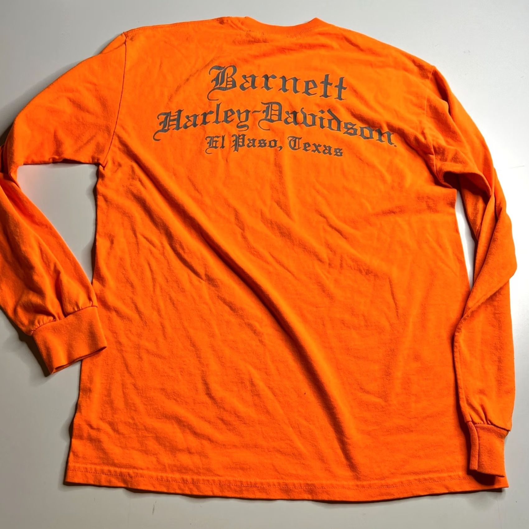 Harley Davidson Harley-Davidson Long Sleeve T-Shirt Orange Barrett Harley-Davidson – El Paso, TX Men’s M Size US M / EU 48-50 / 2 - 2 Thumbnail