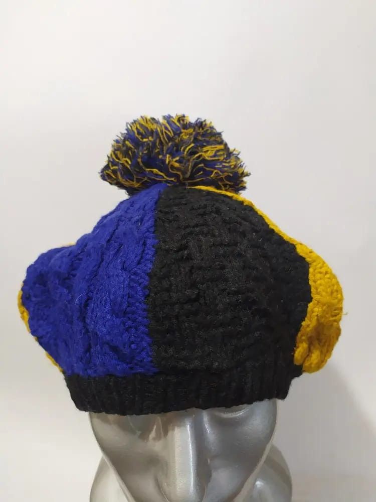Japanese Brand LOVABLE Japan Colour Blok Design Hats Size ONE SIZE - 2 Thumbnail