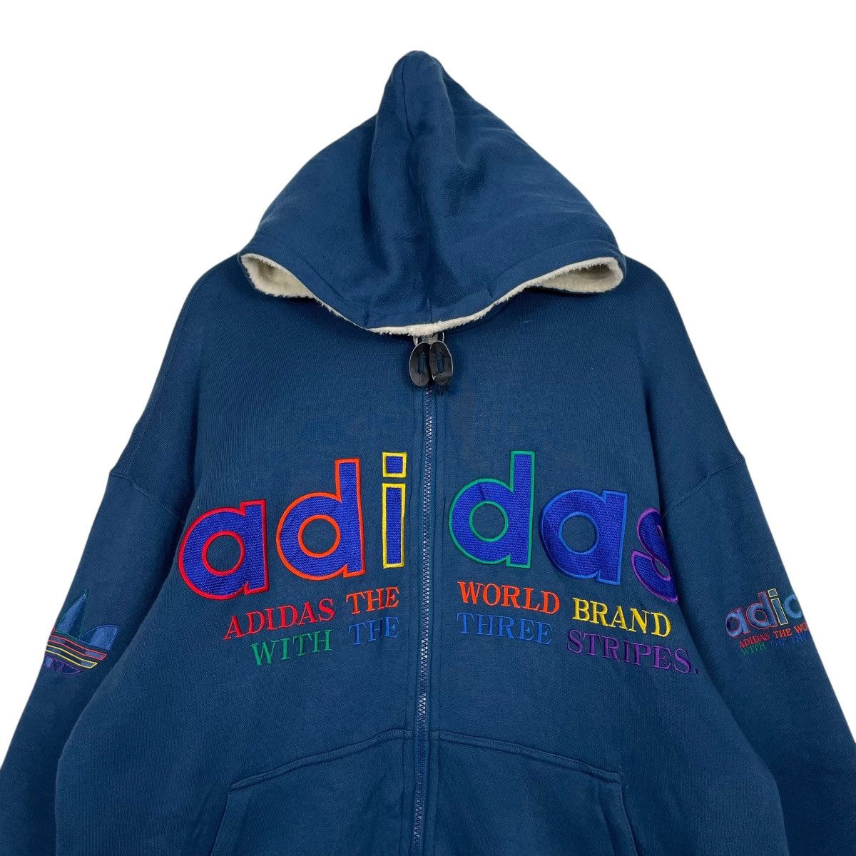 Adidas Adidas Big Logo Zipper Hoodie Size US L / EU 52-54 / 3 - 2 Thumbnail