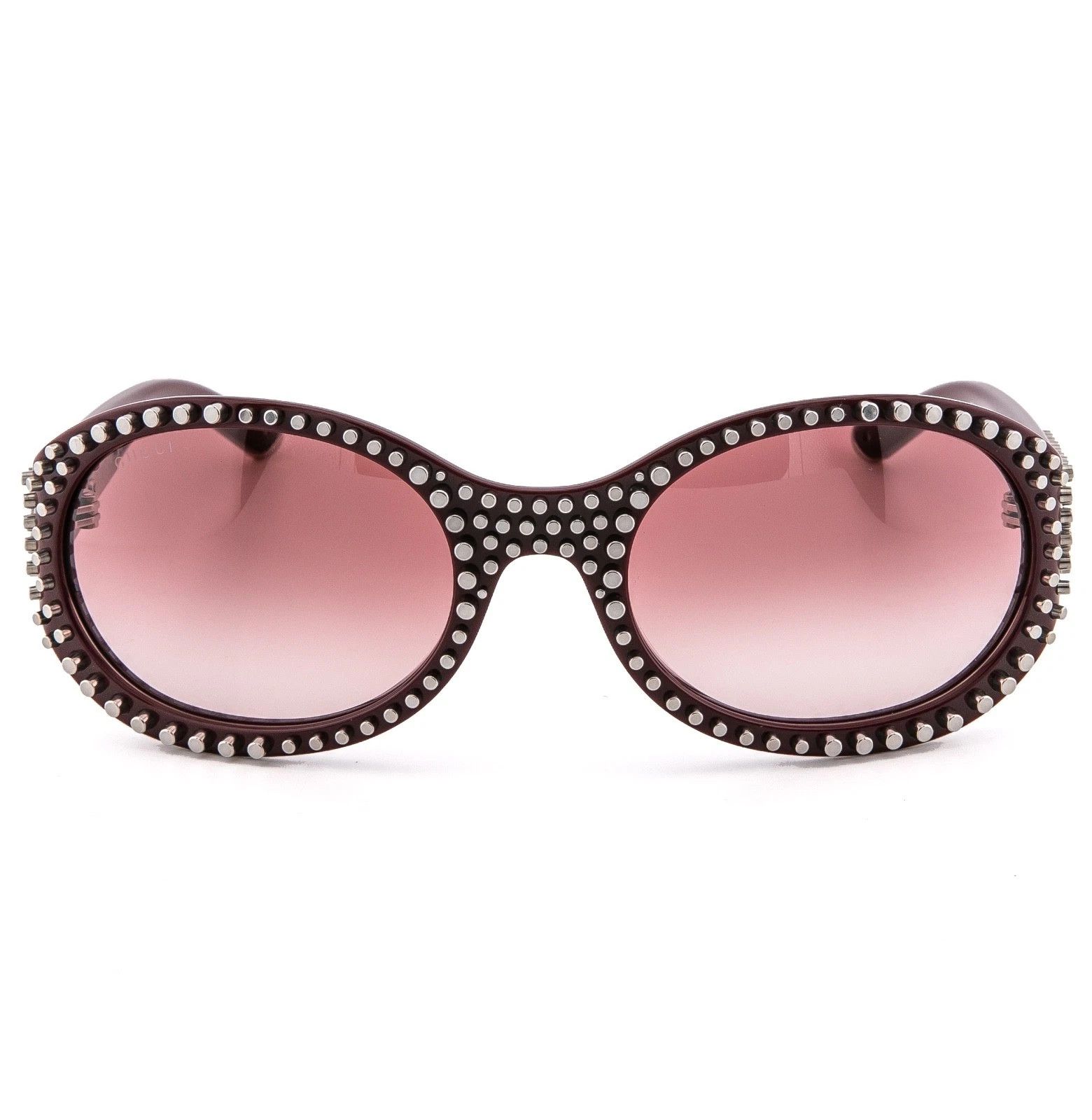 Gucci GUCCI GG2013S Burgundy 2013 Spike Fashion Sunglasses 002 Size ONE SIZE - 4 Thumbnail