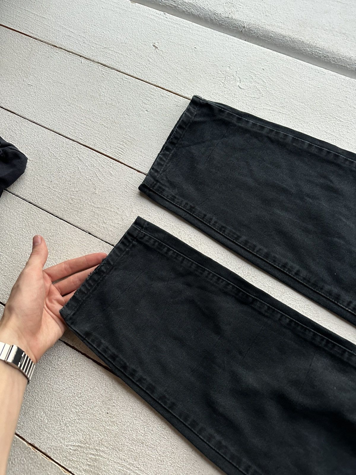 Armani 🚨Y2K WOMEN ARMANI JEANS WITH LOGO AVANT GARDE DENIM PANTS Size 29" - 12 Thumbnail