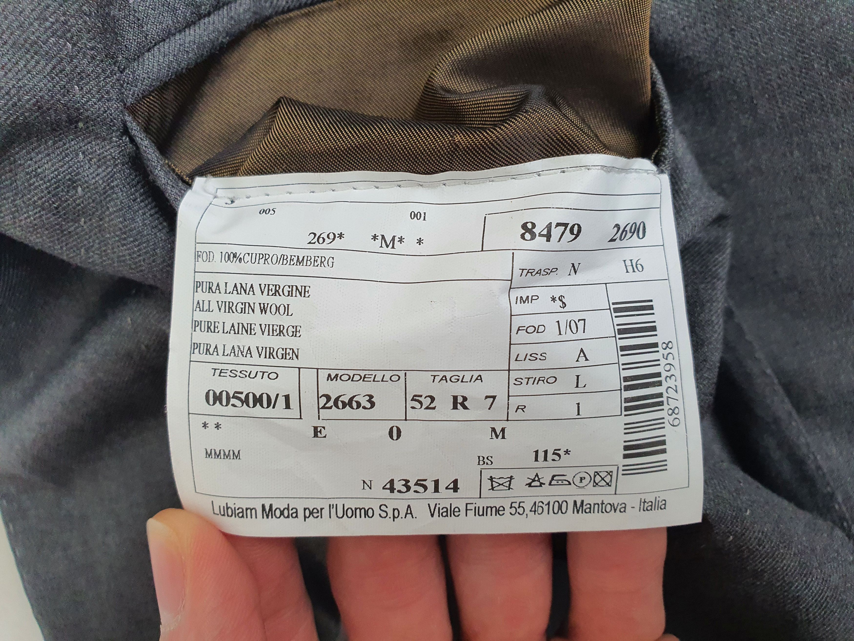 Lubiam LBM - Blazer Sports Coat Jacket - LORO PIANA wool Size 42R - 8 Thumbnail