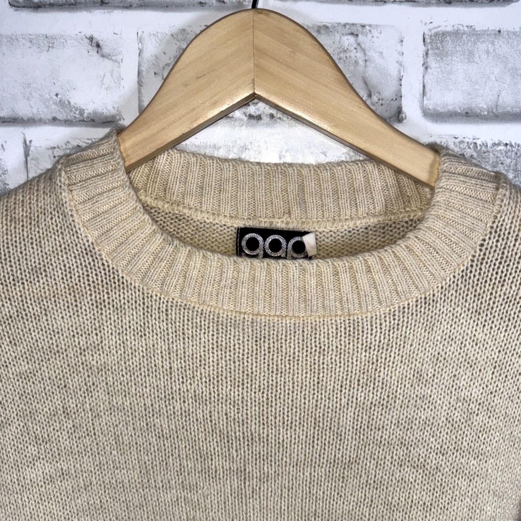 Gap VINTAGE Gap Beige Pullover Wool Sweater Mens L 80s Size US L / EU 52-54 / 3 - 2 Thumbnail