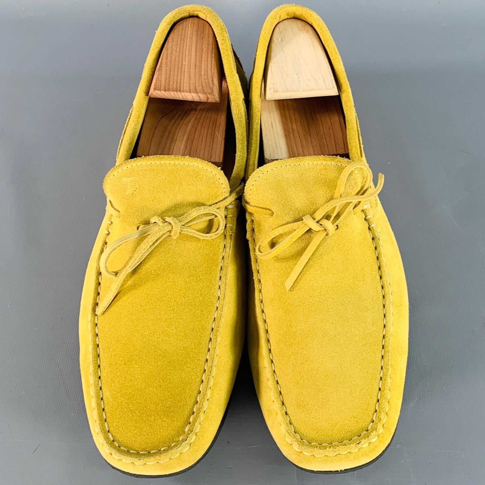 Tod's TOD'S Size 12.5 Yellow Suede Rubber Sole Drivers Loafers Size US 12.5 / EU 45-46 - 4 Thumbnail