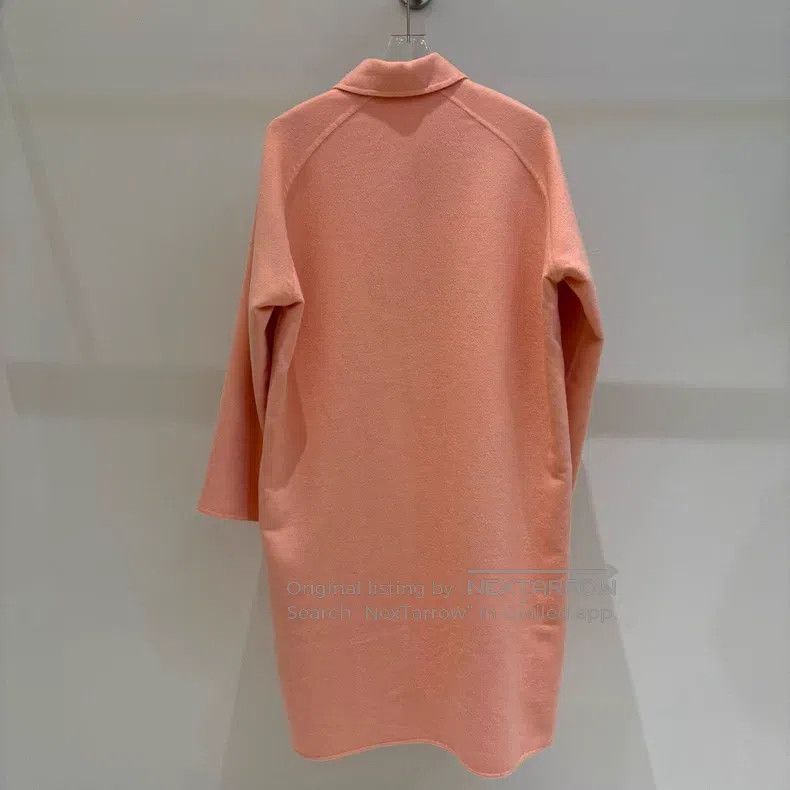 Hermes Hermes Zip-up Double-breasted Long Sleeve Coat - Pink Size XS / US 0-2 / IT 36-38 - 5 Thumbnail