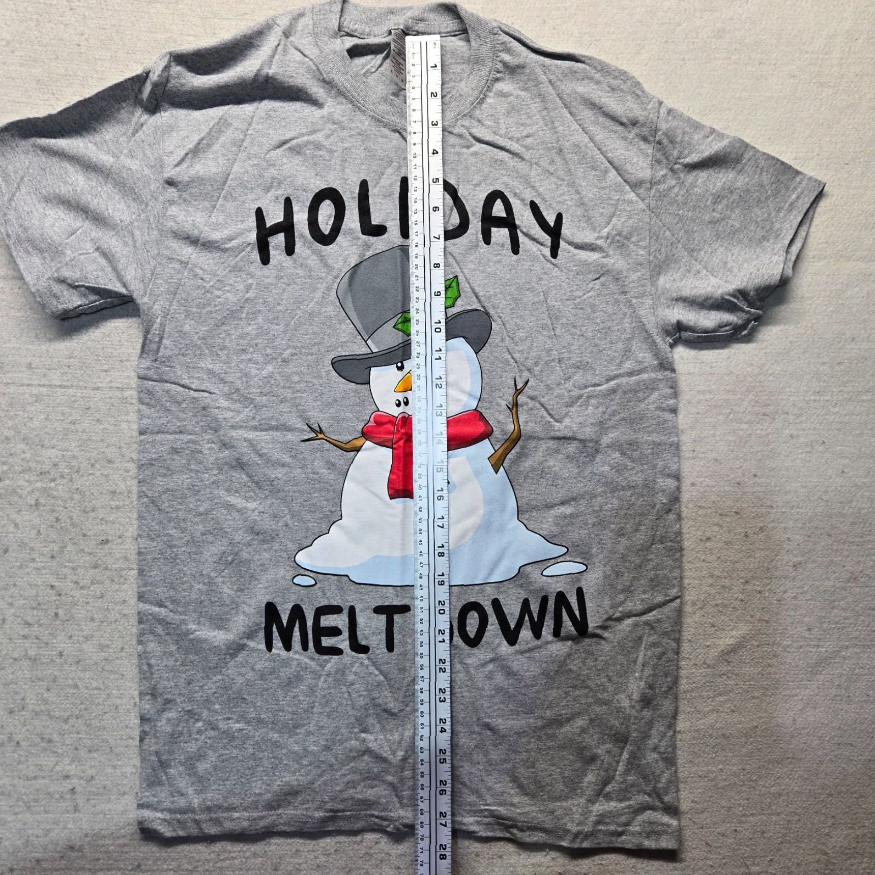 Gildan Gildan Shirt Basic T-Shirt Solid Snow Man Christmas Holiday Gray M Mens Size M / US 6-8 / IT 42-44 - 6 Thumbnail