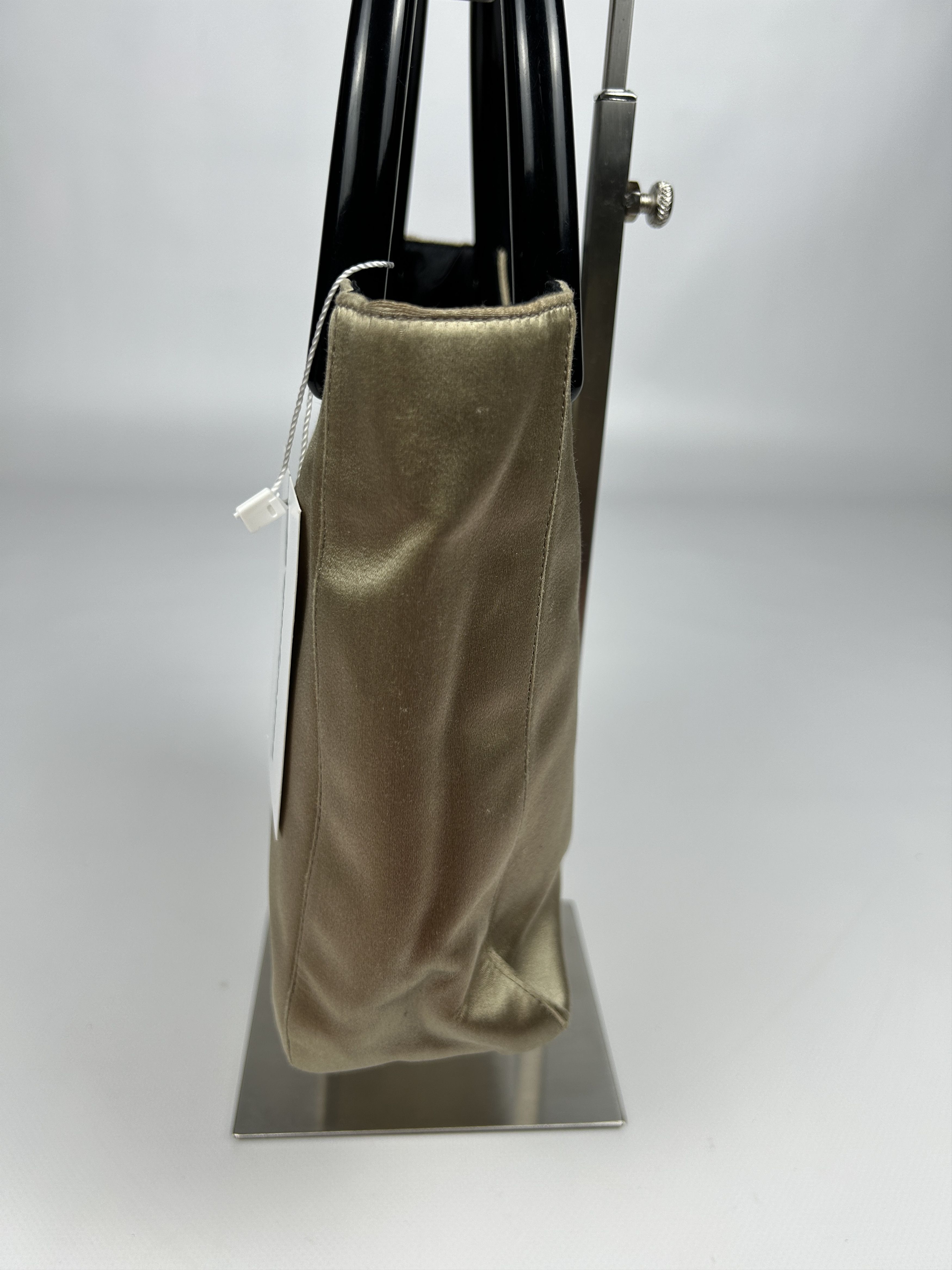 Prada Prada triangle logo velvet plastic handle mini tote bag Size ONE SIZE - 11 Thumbnail