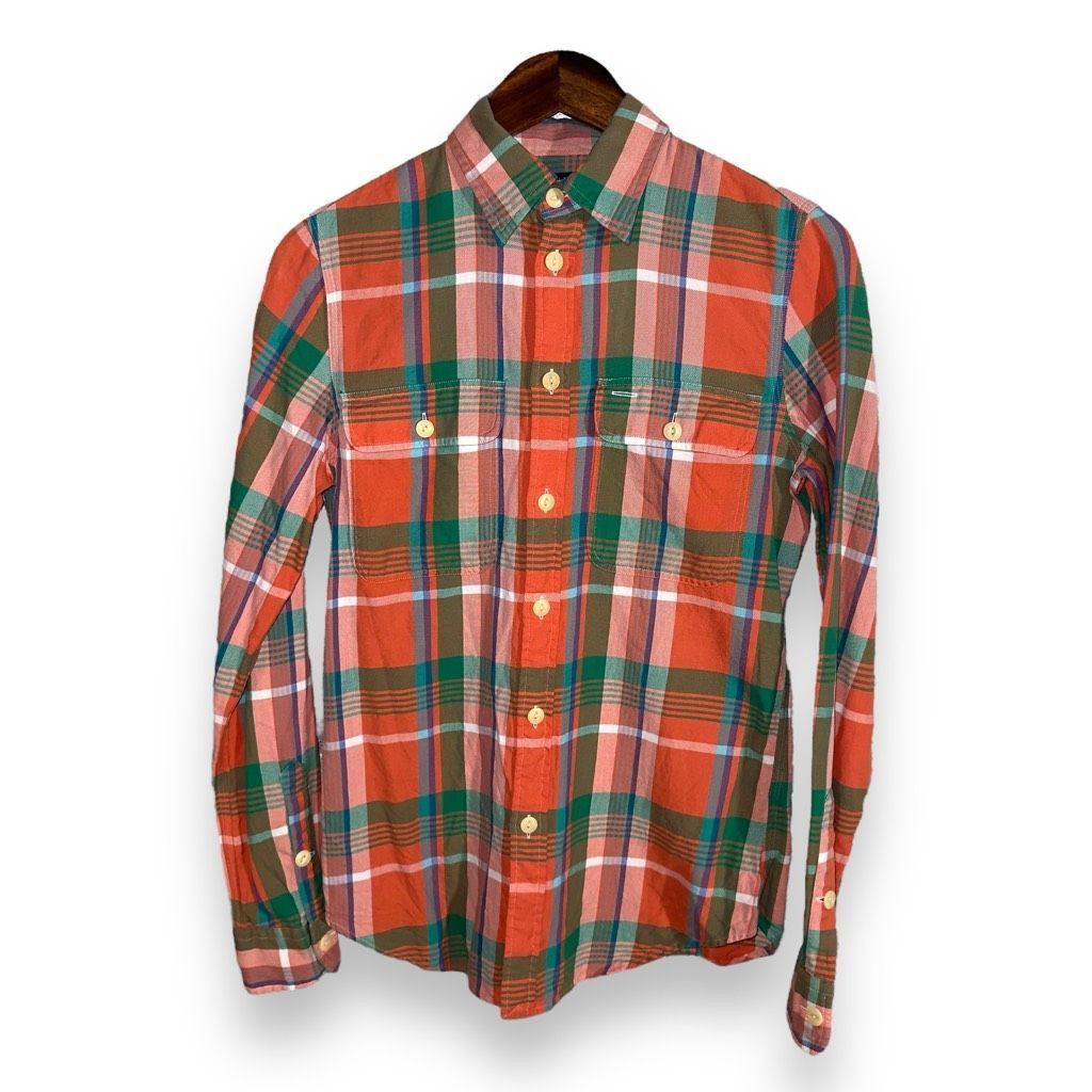 Polo Ralph Lauren Polo Ralph Lauren Orange Custom Fit Flannel Button Up S Size US L / EU 52-54 / 3 - 1 Thumbnail