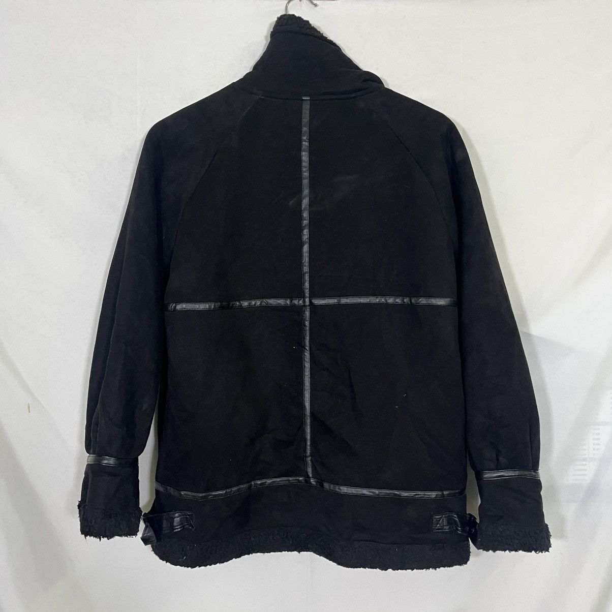 14th Addiction VINTAGE GRL LGB FUR SUEDE BUCKLE ZIPPED UP JACKET Size L / US 10 / IT 46 - 7 Thumbnail