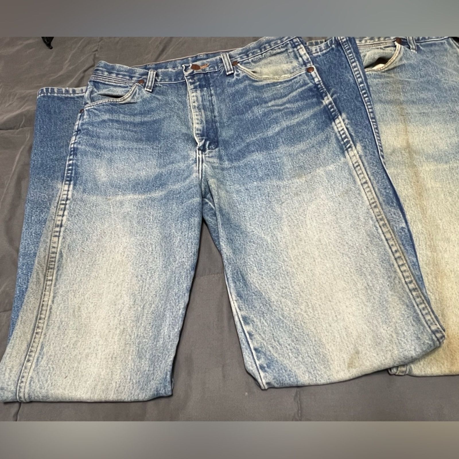 Wrangler Vintage Wrangler Jeans Mens 35x38 LOT Blue USA MEXICO 90s Size US 35 - 5 Thumbnail