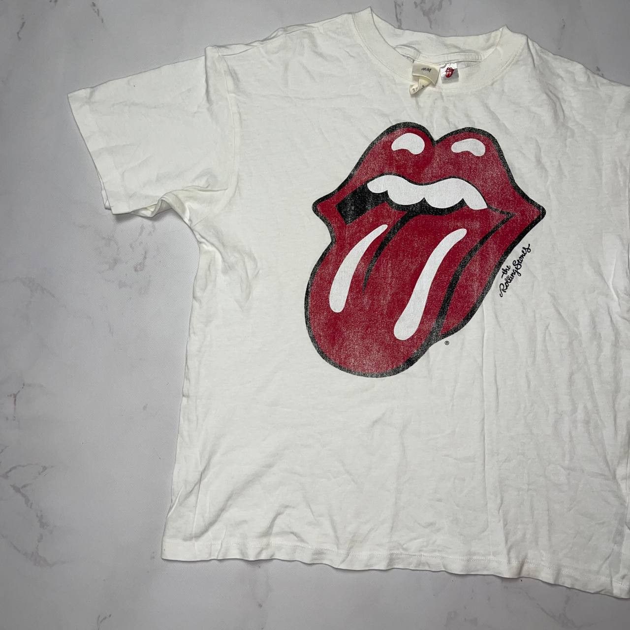 Vintage H&M Sz S THE ROLLING STONES Vintage White Size US S / EU 44-46 / 1 - 3 Thumbnail