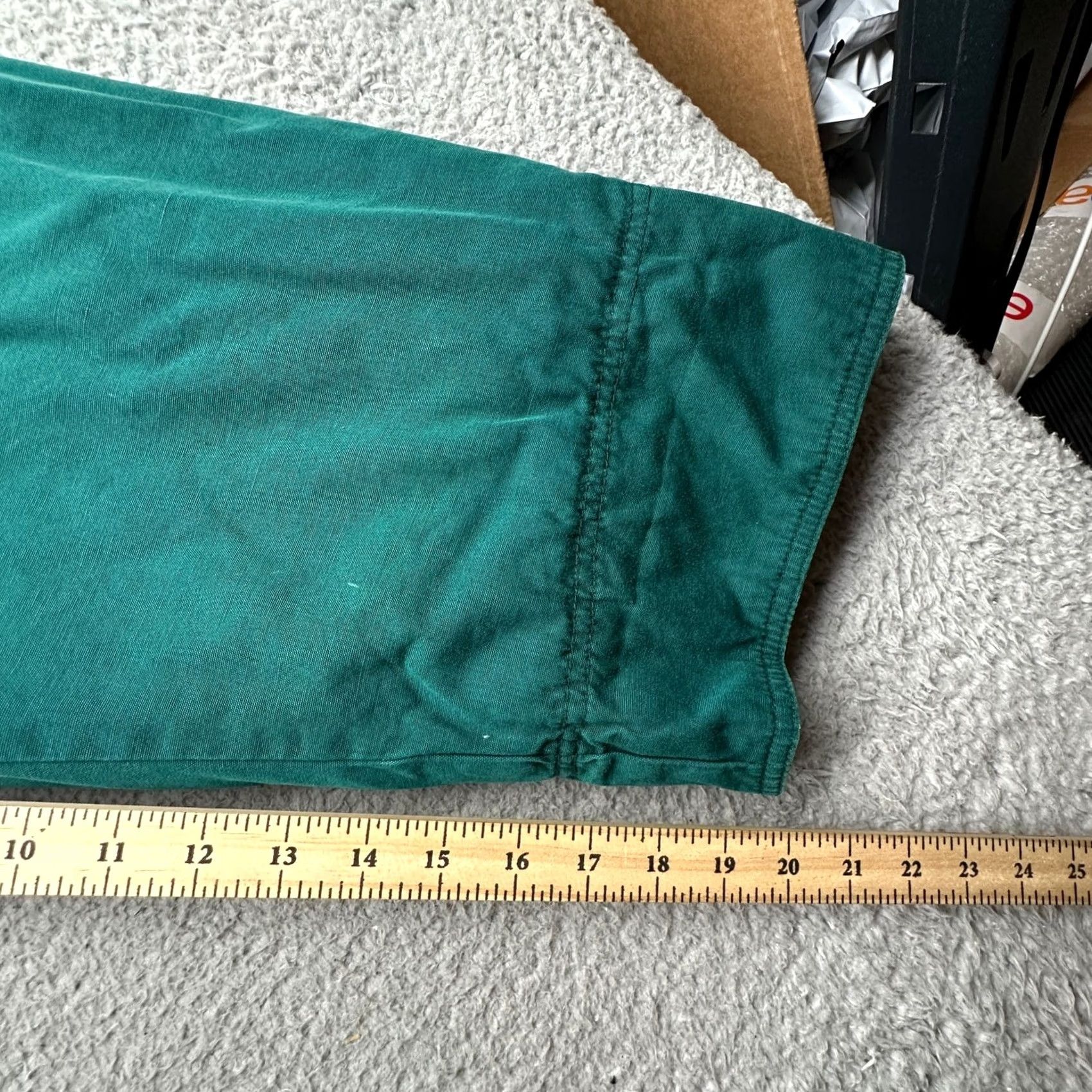 Vintage VINTAGE Saddlebrook Coat Men's Large Green Plaid Lined Barn Chore Canvas Corduroy Button Long Overcoat Size US L / EU 52-54 / 3 - 6 Thumbnail
