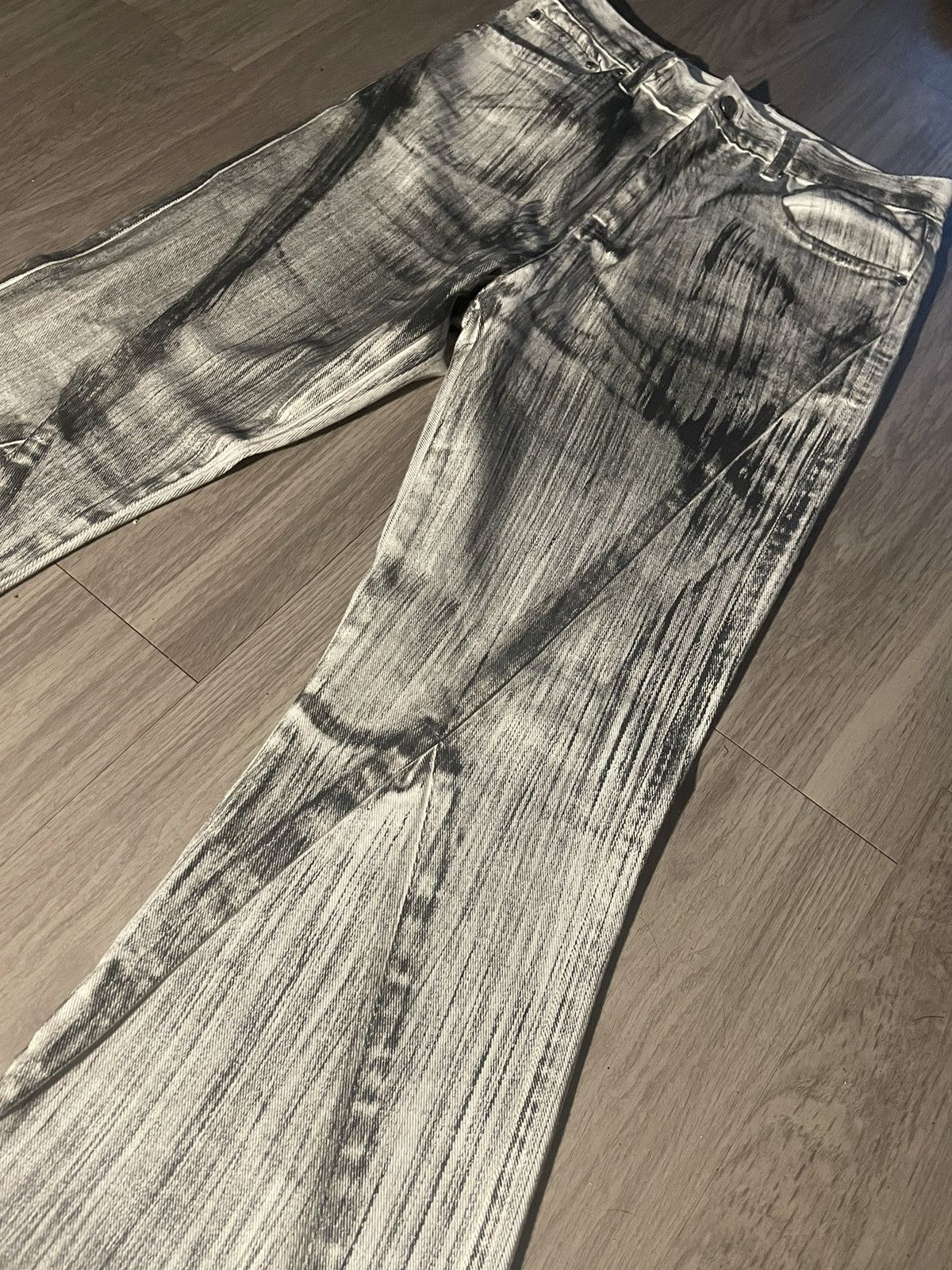 Japanese Brand × Other White & Black Flared Denim Size US 30 / EU 46 - 2 Thumbnail